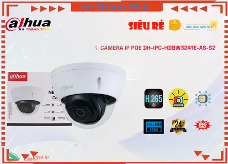 DH-IPC-HDBW3241E-AS-S2 Camera IP Dahua Full HD 1080P,Giá Phân Phối DH-IPC-HDBW3241E-AS-S2,DH-IPC-HDBW3241E-AS-S2 Chiết khấu cao,Phân phối rẻ ,Bán Sỉ  Loại Camera Giá re ,cửa hàng bán DH-IPC-HDBW3241E-AS-S2 Ip POE sắc nét ,DH-IPC-HDBW3241E-AS-S2 Chất lượng nhất,Giá Bán DH-IPC-HDBW3241E-AS-S2,DH-IPC-HDBW3241E-AS-S2 chiết khấu cao,DH-IPC-HDBW3241E-AS-S2 bán rẻ