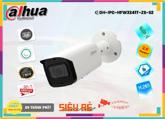 Lắp đặt camera ✪  DH-IPC-HFW3241T-ZS-S2 Dahua Với giá cạnh tranh