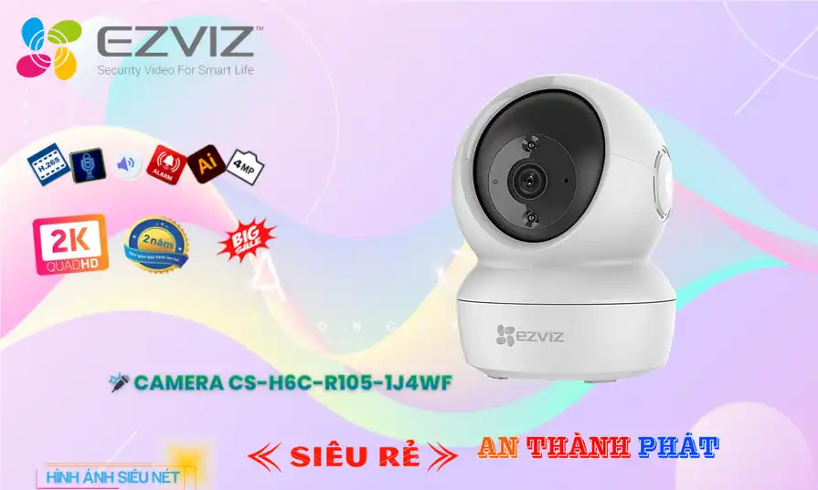 CS-H6c-R105-1J4WF Camera Wifi Ezviz Giá rẻ